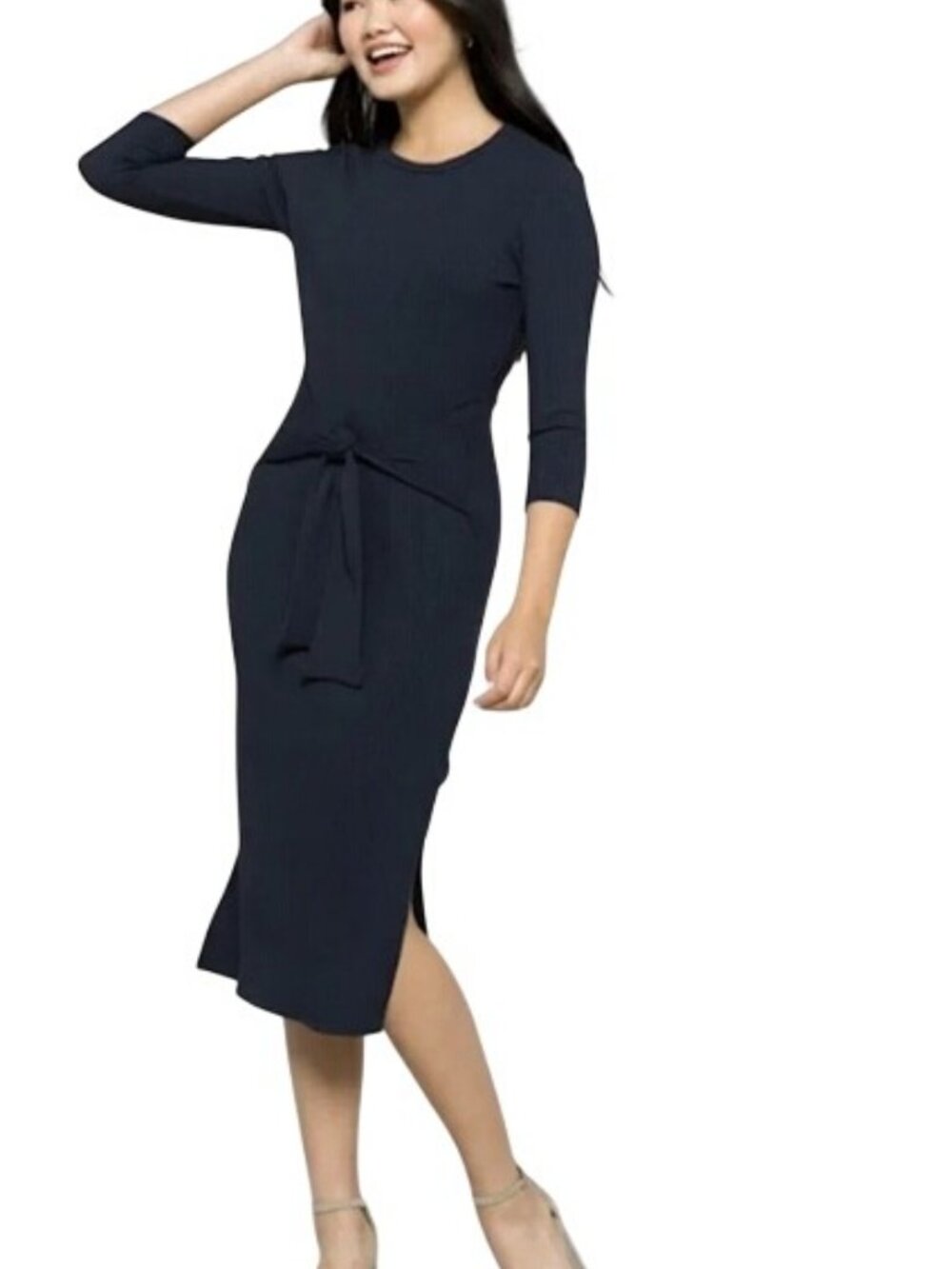 Amour Vert Colombe Paris Rib Dress 2X Women's New Business Office Career